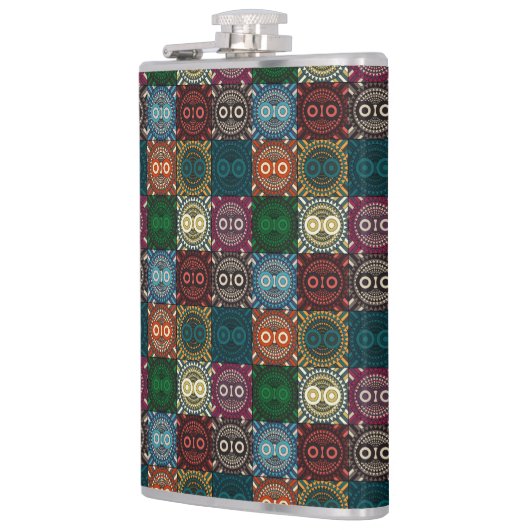 Veelkleurige Uil Patroon Heupfles (Links)