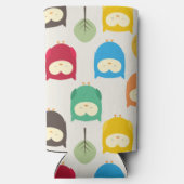 Veelkleurige Uil Patroon Seltzer Blikjeskoeler (Achterkant)