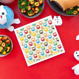 Veelkleurige Uil Patroon Servet