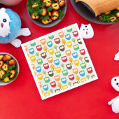 Veelkleurige Uil Patroon Servet