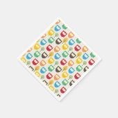 Veelkleurige Uil Patroon Servet (Hoek)