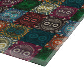 Veelkleurige Uil Patroon Snijplank (Hoek)