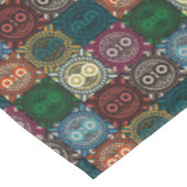 Veelkleurige Uil Patroon Tafelkleed (Gekanteld)