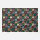 Veelkleurige Uil Patroon Theedoek (Horizontaal)