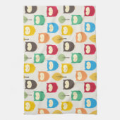Veelkleurige Uil Patroon Theedoek (Verticaal)