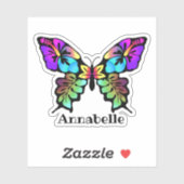 Veelkleurige verbazingwekkende mooie vlinder sticker (Vel)