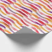 Veelkleurige verfstreken cadeaupapier (Hoek)