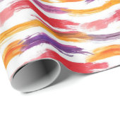 Veelkleurige verfstreken cadeaupapier (Rol Hoek)