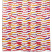 Veelkleurige verfstreken douchegordijn (Voorkant)