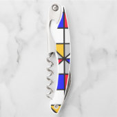 Veelkleurige vierkanten geometrisch patroon kurkentrekker (Voorkant)