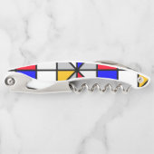 Veelkleurige vierkanten geometrisch patroon kurkentrekker (Voorkant)