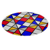 Veelkleurige vierkanten geometrisch patroon snijplank (Hoek)