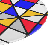 Veelkleurige vierkanten geometrisch patroon snijplank (Hoek)