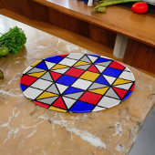 Veelkleurige vierkanten geometrisch patroon snijplank