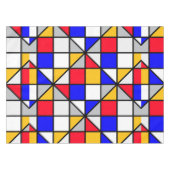 Veelkleurige vierkanten geometrisch patroon tafelkleed (Voorkant (Horizontaal))