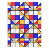 Veelkleurige vierkanten geometrisch patroon tafelkleed (Voorkant)