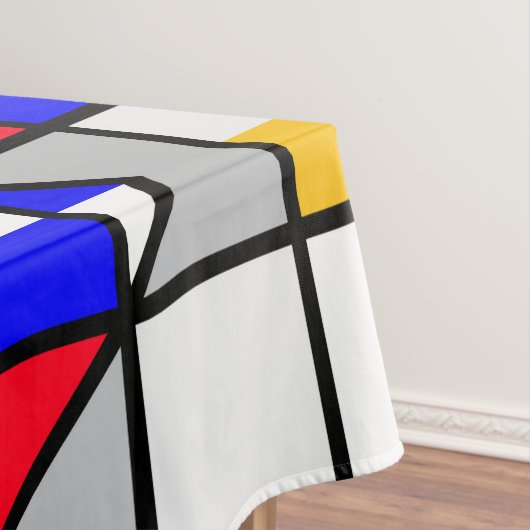 Veelkleurige vierkanten geometrisch patroon tafelkleed (Voorbeeld)