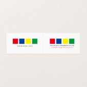 Veelkleurige Vierkanten, Schilder & Decorator Foto Visitekaartje (Buitenkant ongevouwen)