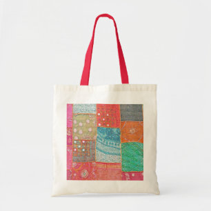 "VEELKLEURIGE VIERKANTEN" TOTE BAG