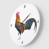 Veelkleurige Vintage Haan grote klok (Hoek)