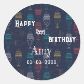 Veelkleurige Vis Pattern Sticker (Voorkant)