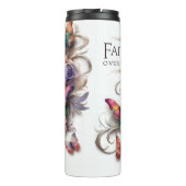 Veelkleurige Vlinder Geloof over Angst Tumbler Thermosbeker (Achterkant)