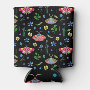 Veelkleurige vlinders: helder naadloos patroon blikjeskoeler