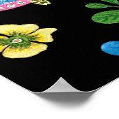 Veelkleurige vlinders: helder naadloos patroon poster (Hoek)