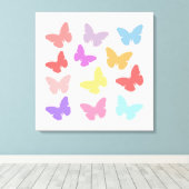 Veelkleurige vlinders ontwerp canvas afdruk (Insitu (Houten vloer))