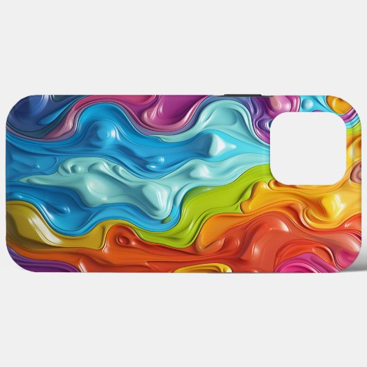 Veelkleurige vloeibare verf Abstract Case-Mate iPhone Case (Achterkant (horizontaal))