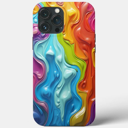 Veelkleurige vloeibare verf Abstract Case-Mate iPhone Case (Achterkant)