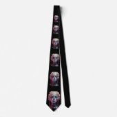 Veelkleurige vrouwen Sugar Skull Día de los Muerto Stropdas (Voorkant)