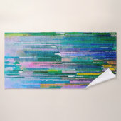 Veelkleurige waterverf artwork badhanddoek (Badhanddoek)