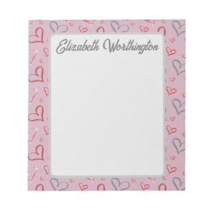 veelkleurige whimsical Hearts Drawing Notitieblok