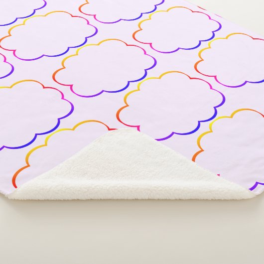 Veelkleurige wolken Sherpa Deken (3/4)