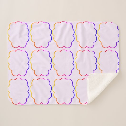 Veelkleurige wolken Sherpa Deken (Voorkant (horizontaal))