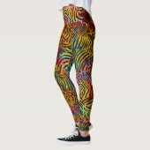 Veelkleurige Zebra-banden Leggings (Links)