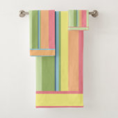 Veelkleurige zomerkleuren strepen bad handdoek (Insitu)