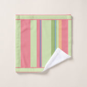 Veelkleurige zomerkleuren strepen bad handdoek (Wasdoekje)