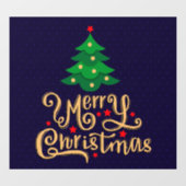 Veelprettige kerstboomkleuren raamsticker (Vel)