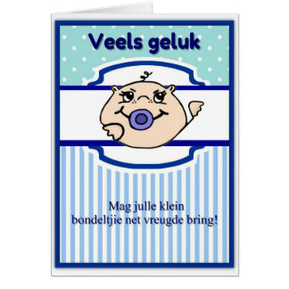 Veels geluk met die bondeltjie vreugde