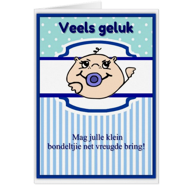 Veels geluk met die bondeltjie vreugde (Voorkant)