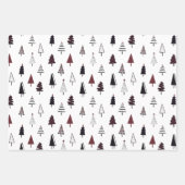 Veelsoortige kerstbomen Vakantiepomp Inpakpapier Vel (Voorkant 3)