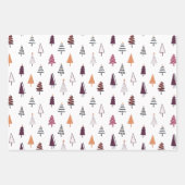 Veelsoortige kerstbomen Vakantiepomp Inpakpapier Vel (Voorkant)