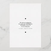 VEELT JOY EN PEACE VROUWEN kerstfeestdag Folie Feestdagenkaart (Achterkant)