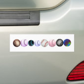 Veelvoudig gekleurde en stijlen van basiskogels bumpersticker (Op auto)