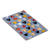 Veelvoudig kattenstaartroep blauw notitieboek (Rechterzijde)