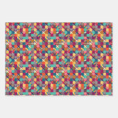 veelvoudig kleurrijk patroon inpakpapier vel (Voorkant)