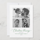 Veelvoudige foto met kerstzegeningen feestdagenkaart (Voorkant)