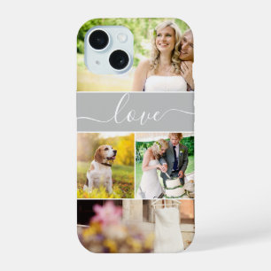 Veelvoudige foto's van het manuscript van de liefd iPhone 15 case